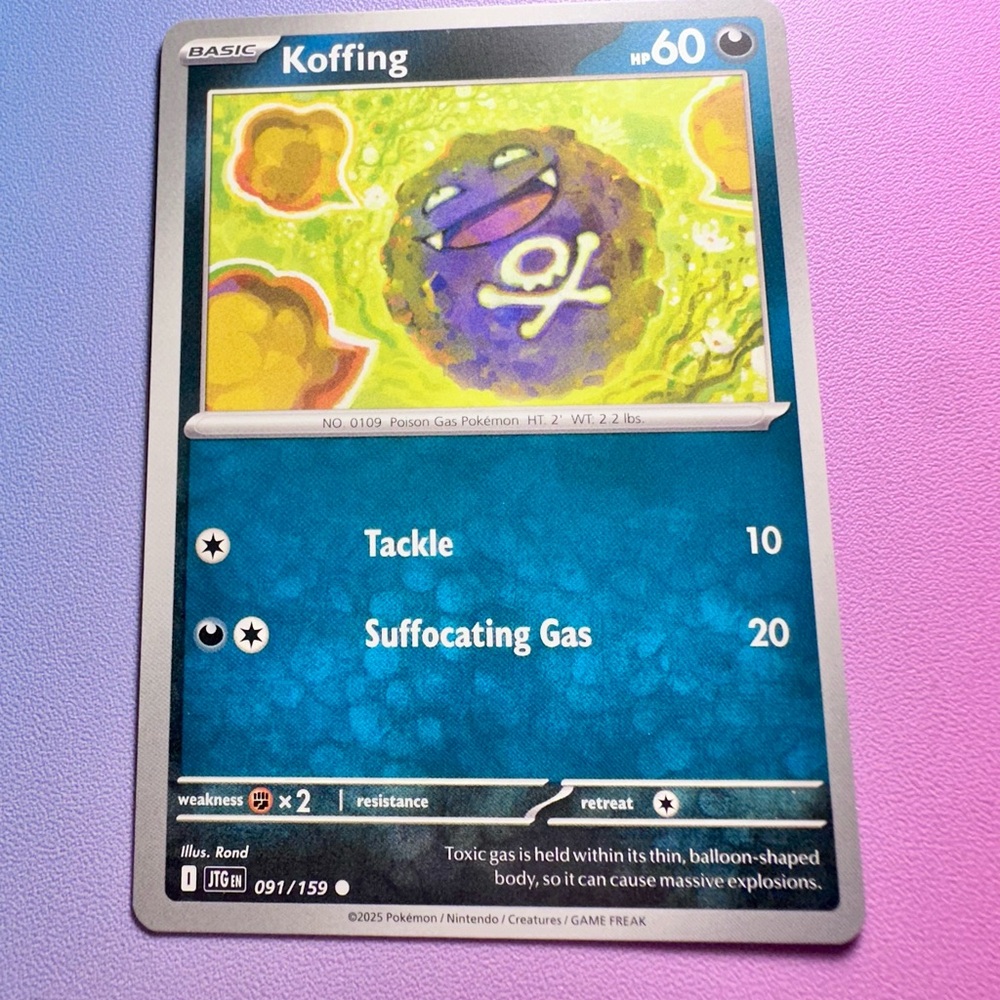 koffing - 091/159 (common) — pokemon: journey together
